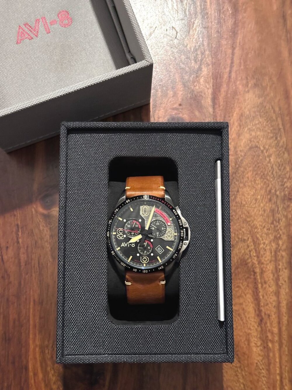 AVI-8, P-51 Mustang Blakeslee, Men's Chronograph Watch, AV-4077